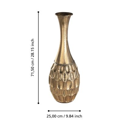 Eglo 421633 - Μεταλλικό βάζο LENGGENG 71,5x25 cm χρυσό