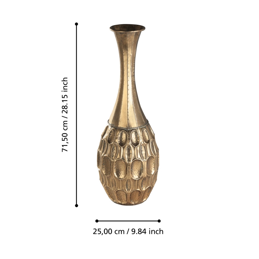 Eglo 421633 - Μεταλλικό βάζο LENGGENG 71,5x25 cm χρυσό