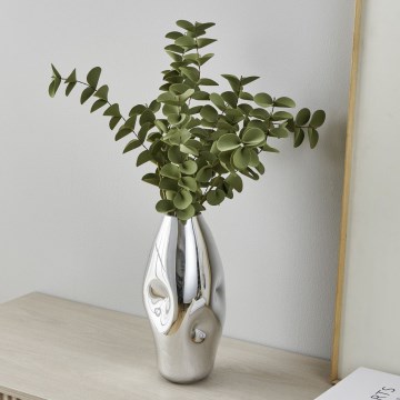 Eglo 421682 - Γυάλινο βάζο XIPORAI 28,5x14,5 cm γυαλιστερό χρώμιο