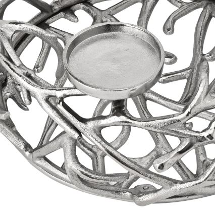 Eglo - Κηροπήγιο 13,5x35 cm ασημί