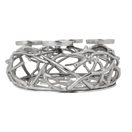 Eglo - Κηροπήγιο 13,5x35 cm ασημί