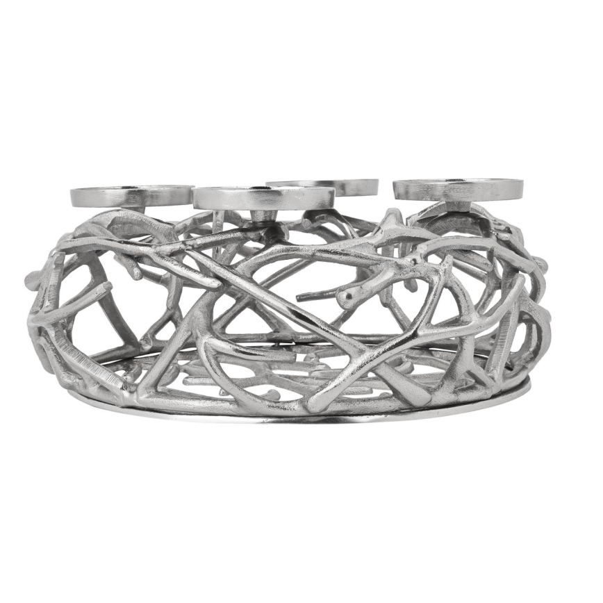 Eglo - Κηροπήγιο 13,5x35 cm ασημί