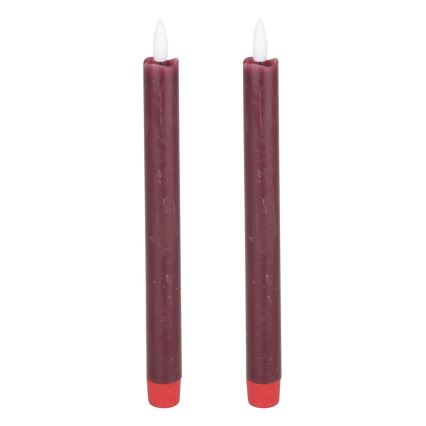 Eglo - ΣΕΤ 2x LED Κερί LED/1xAAA 24,5 εκ κόκκινο