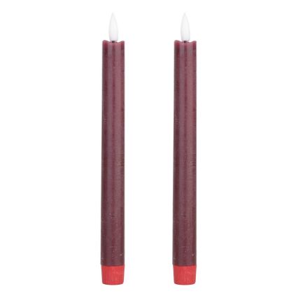Eglo - ΣΕΤ 2x LED Κερί LED/1xAAA 24,5 εκ κόκκινο