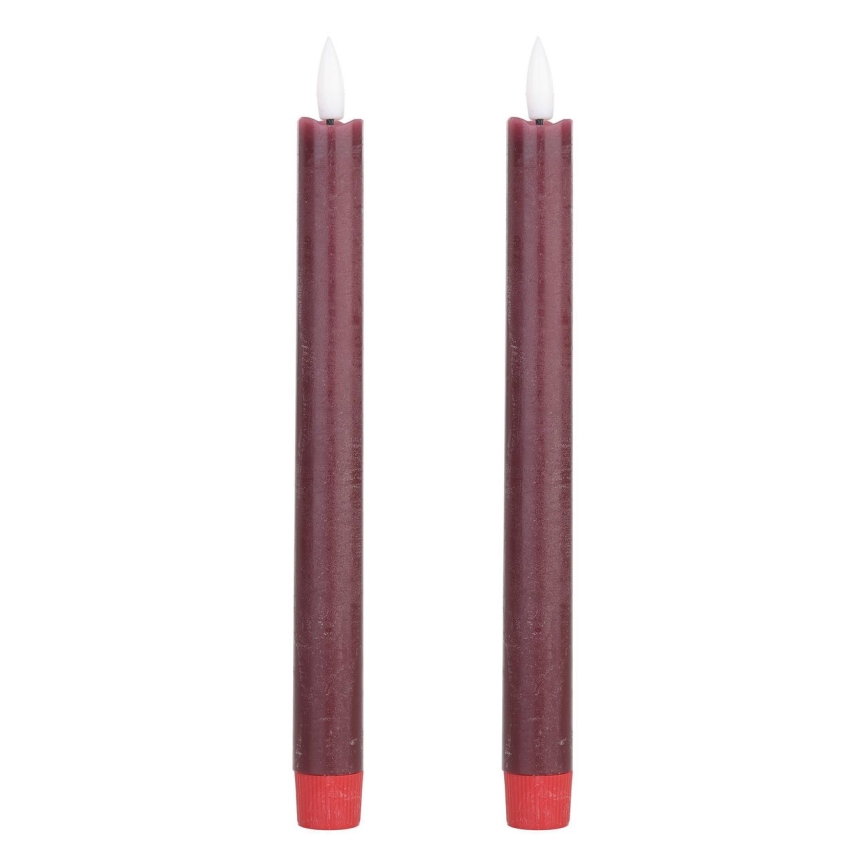 Eglo - ΣΕΤ 2x LED Κερί LED/1xAAA 24,5 εκ κόκκινο