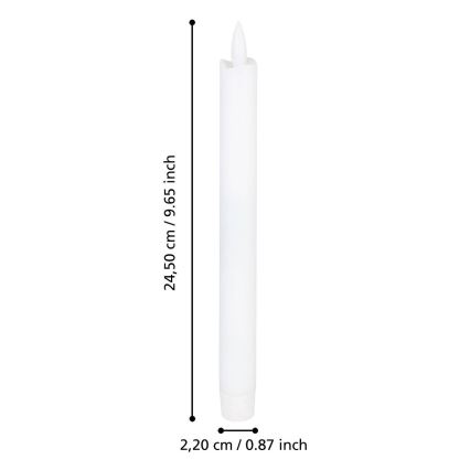 Eglo - ΣΕΤ 2x Κεριά LED LED/1xAAA 24,5 cm λευκό