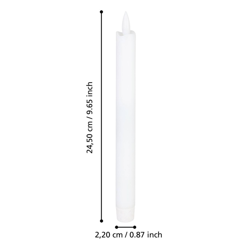 Eglo - ΣΕΤ 2x Κεριά LED LED/1xAAA 24,5 cm λευκό