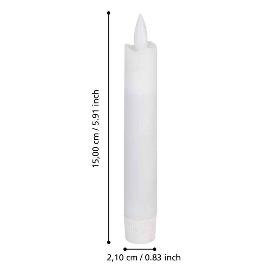 Eglo - ΣΕΤ 2x Κεριά LED LED/1xAAA 15 cm λευκό