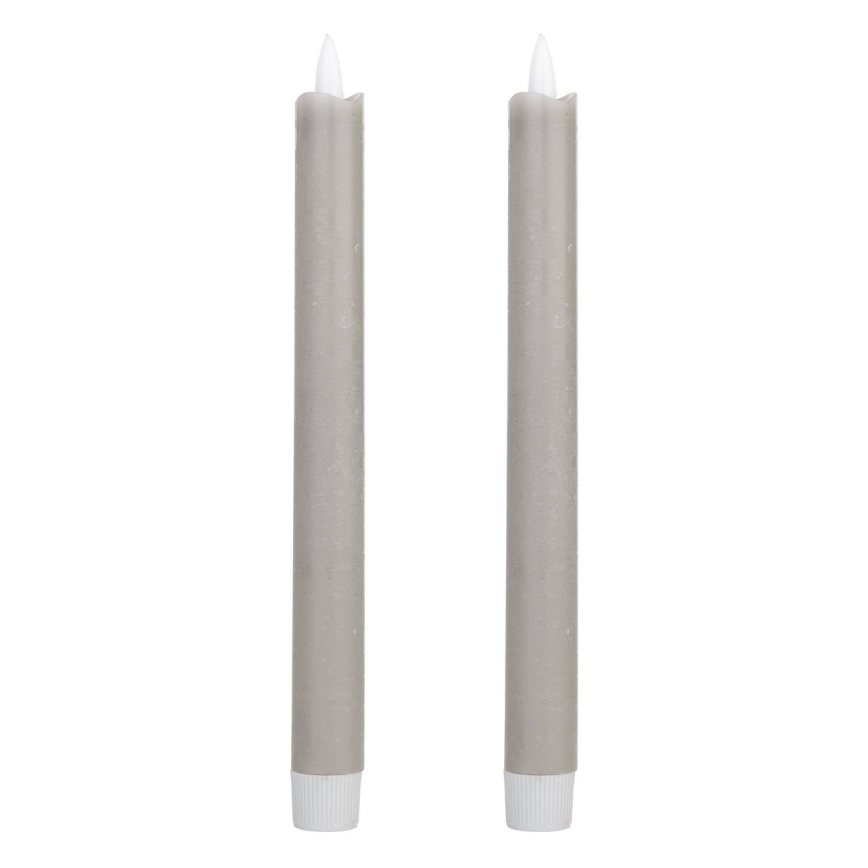 Eglo - ΣΕΤ 2x Κεριά LED LED/1xAAA 24,5 cm γκρι