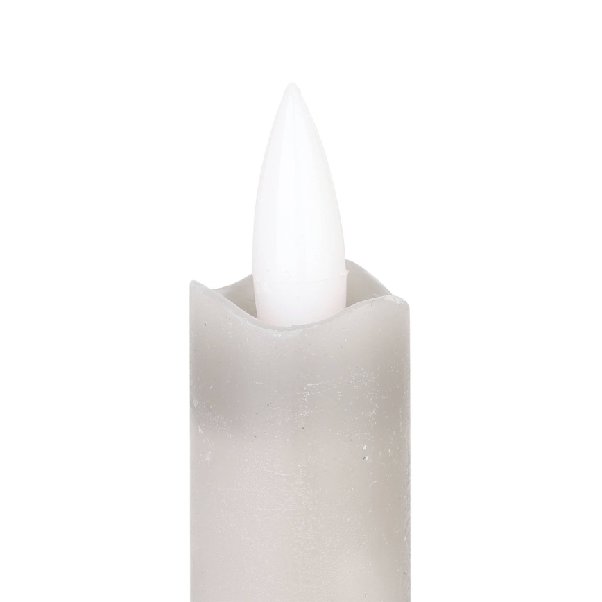 Eglo 422223 - ΣΕΤ 2x LED Κερί ANTANABE LED/1xAAA 15 εκ. γκρι