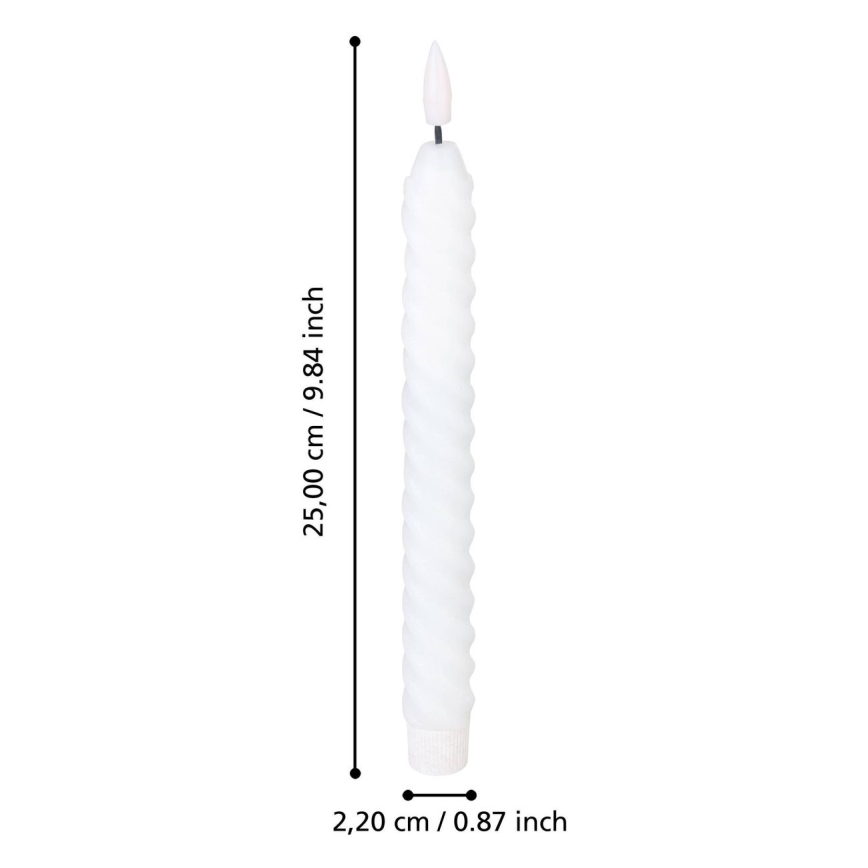 Eglo - ΣΕΤ 2x Κεριά LED LED/1xAAA 25 cm λευκό