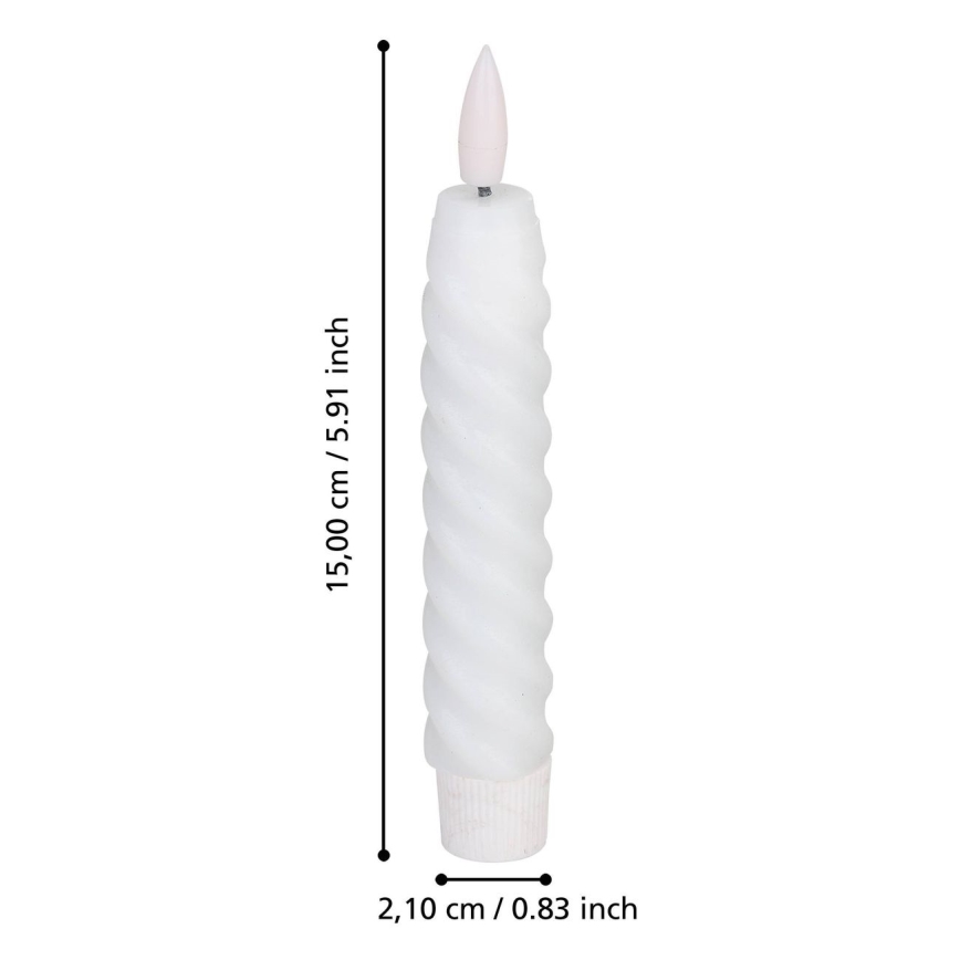 Eglo - ΣΕΤ 2x Κεριά LED LED/1xAAA 15 cm λευκό