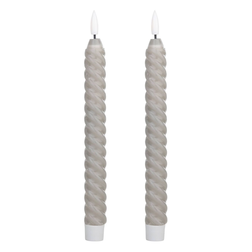 Eglo - ΣΕΤ 2x Κεριά LED LED/1xAAA 25 cm γκρι