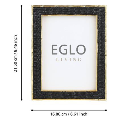 Eglo - Κορνίζα για φωτογραφία 13x18 cm μαύρο/χρυσό
