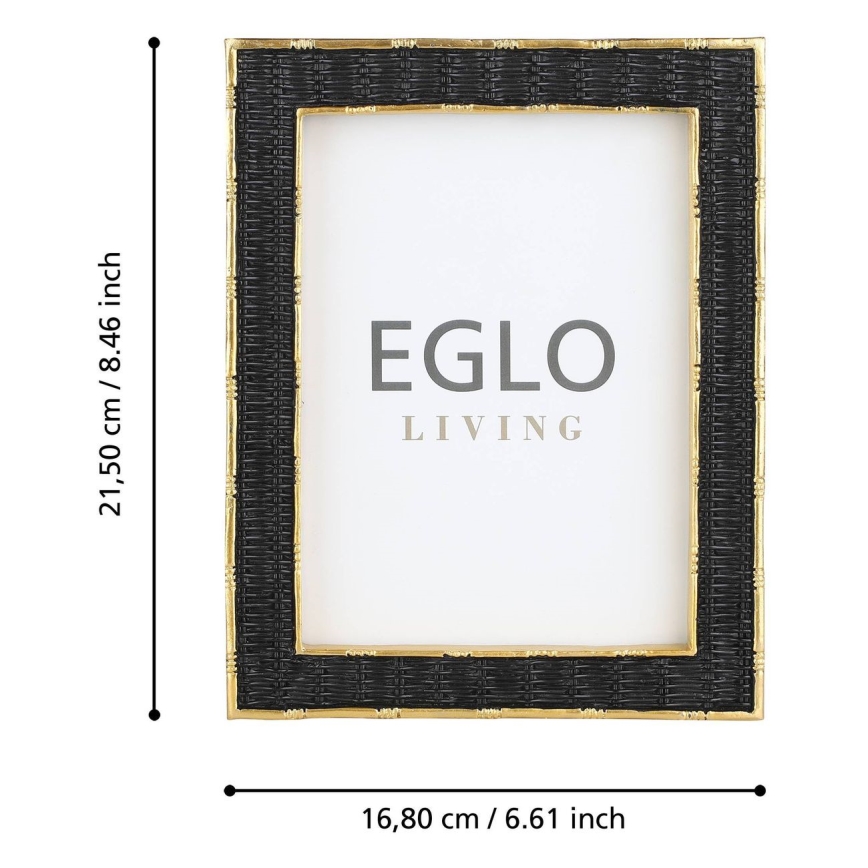 Eglo - Κορνίζα για φωτογραφία 13x18 cm μαύρο/χρυσό