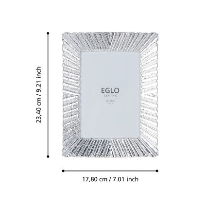 Eglo 423221 - Κορνίζα φωτογραφιών BUGRINO 13x18 cm ασημένια