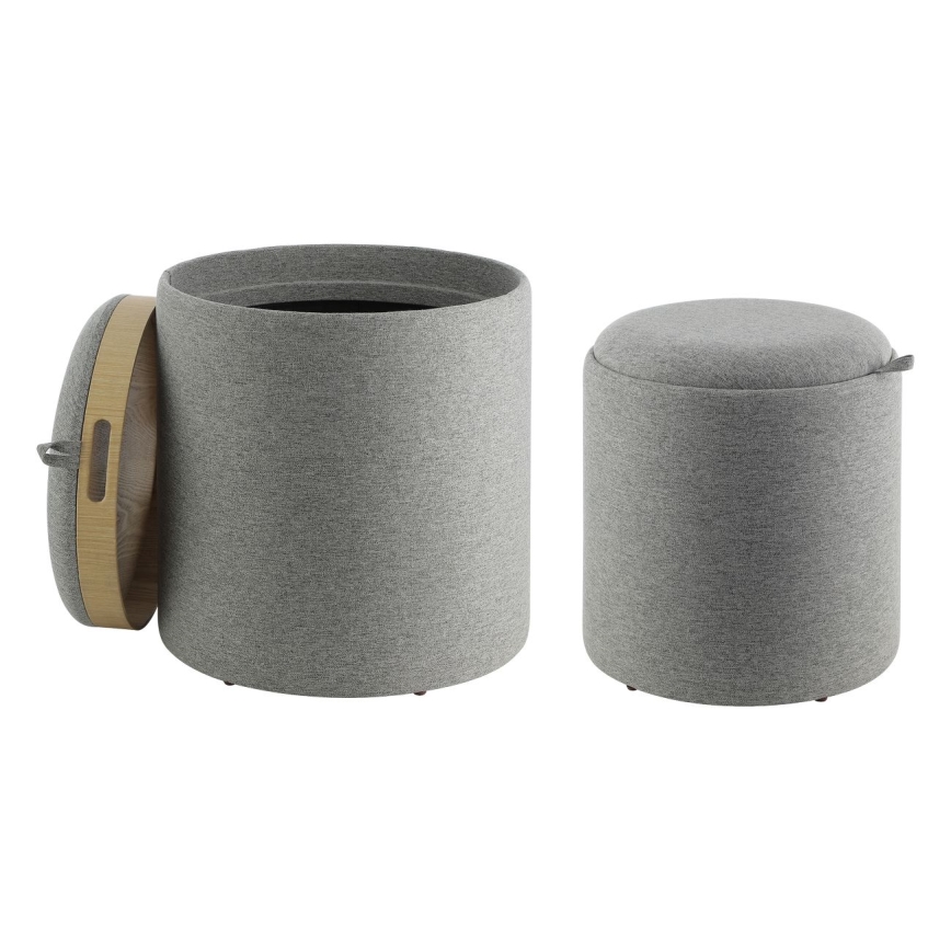 Eglo - ΣΕΤ 2x Σκαμπό διάμετρος 34,5/39 cm γκρι