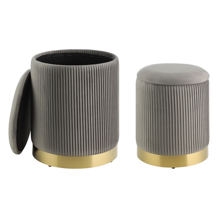 Eglo - ΣΕΤ 2x Σκαμπό διάμετρος 31,5/36 cm γκρι/χρυσό