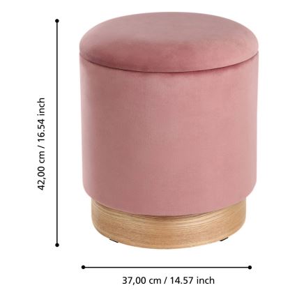 Eglo - ΣΕΤ 2x Σκαμπό διάμετρος 30,5/37 cm ροζ