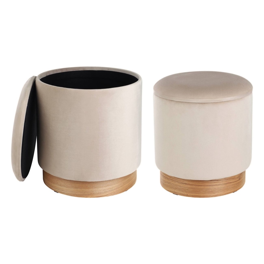 Eglo - ΣΕΤ 2x Σκαμπό διάμετρος 30,5/37 cm μπεζ