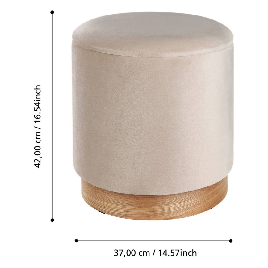 Eglo - ΣΕΤ 2x Σκαμπό διάμετρος 30,5/37 cm μπεζ