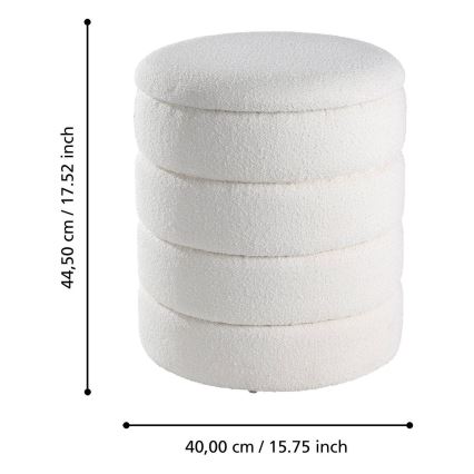 Eglo - ΣΕΤ 2x Σκαμπό διάμετρος 33,5/40 cm λευκό