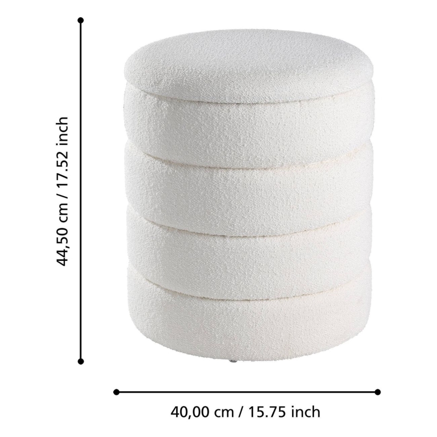 Eglo - ΣΕΤ 2x Σκαμπό διάμετρος 33,5/40 cm λευκό