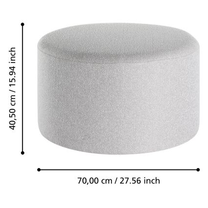 Eglo - ΣΕΤ 2x Σκαμπό Ø 45,5/70 εκ. γκρι