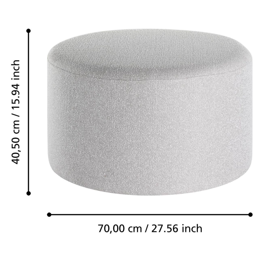 Eglo - ΣΕΤ 2x Σκαμπό Ø 45,5/70 εκ. γκρι