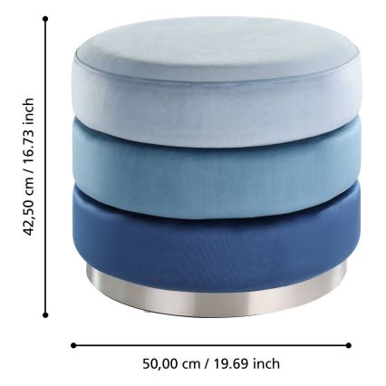 Eglo - Σκαμπό 42,5x50 εκ. μπλε/χρώμιο