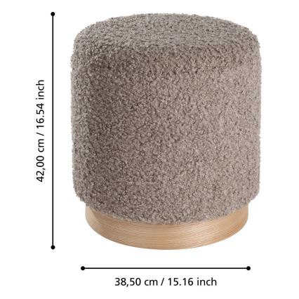 Eglo - ΣΕΤ 2x Σκαμπό διάμετρος 31,5/38,5 cm καφέ