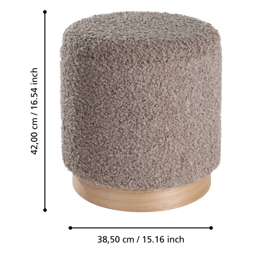 Eglo - ΣΕΤ 2x Σκαμπό διάμετρος 31,5/38,5 cm καφέ