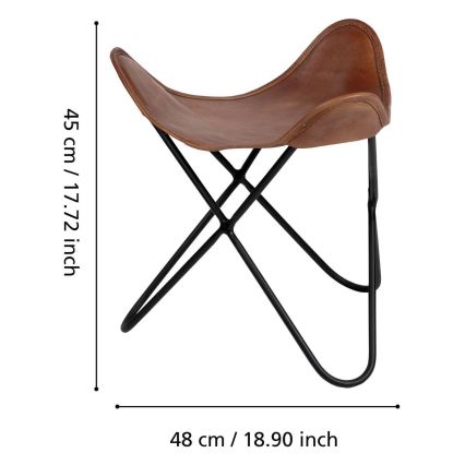 Eglo 424759 - Σκαμπό YAMATSURI 45x48 εκ. καφέ