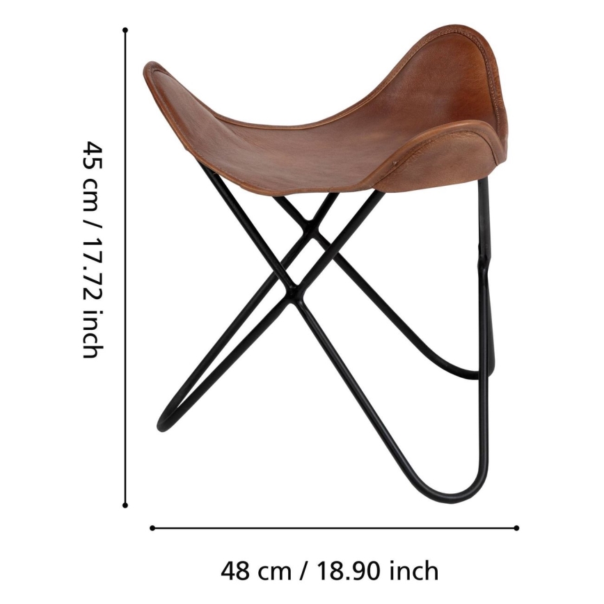 Eglo 424759 - Σκαμπό YAMATSURI 45x48 εκ. καφέ