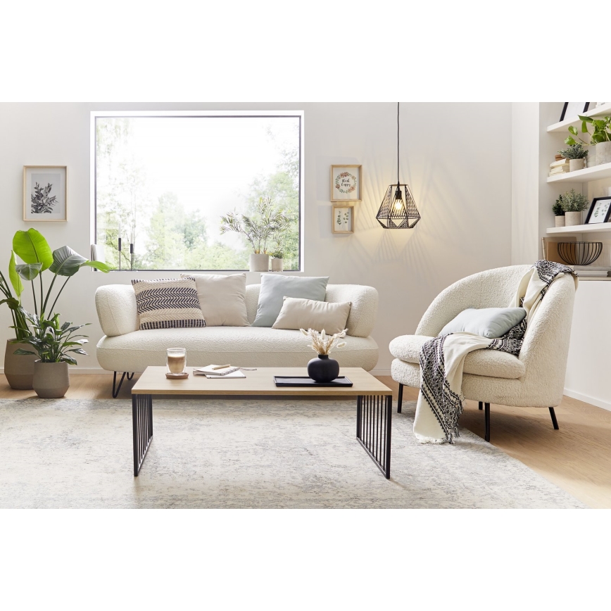 Eglo 424801 - Τραπεζάκι σαλονιού AUKSIDE 53,5x100 cm καφέ/μαύρο