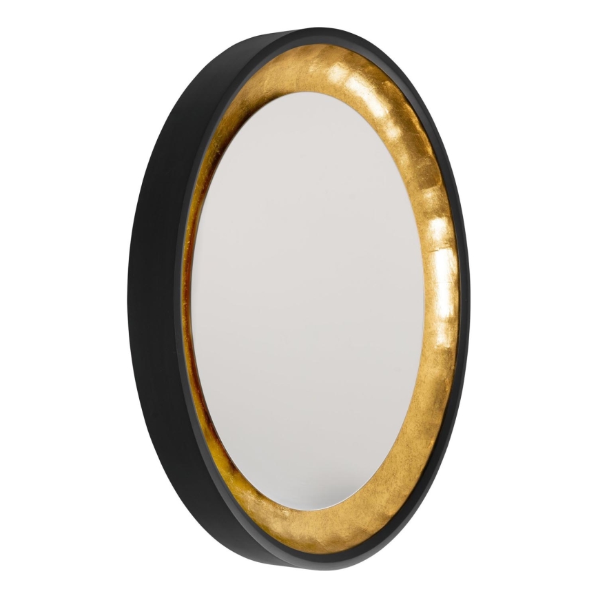 Eglo 425062 - Επιτοίχιος καθρέφτης BONTANG Ø 90 cm μαύρο/χρυσό