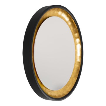 Eglo 425062 - Επιτοίχιος καθρέφτης BONTANG Ø 90 cm μαύρο/χρυσό