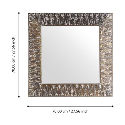 Eglo 425075 - Καθρέφτης τοίχου TOAMASINA 70x70 cm μπρονζέ