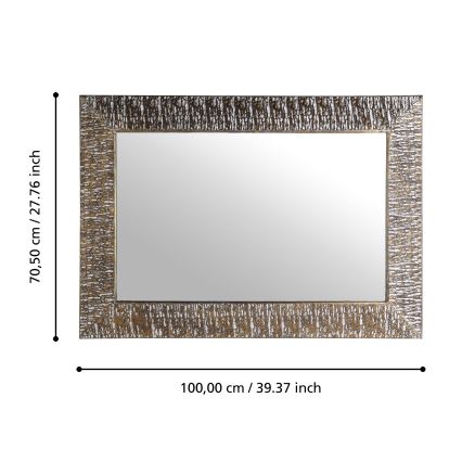 Eglo 425076 - Καθρέφτης τοίχου TOAMASINA 100x70,5 cm μπρονζέ
