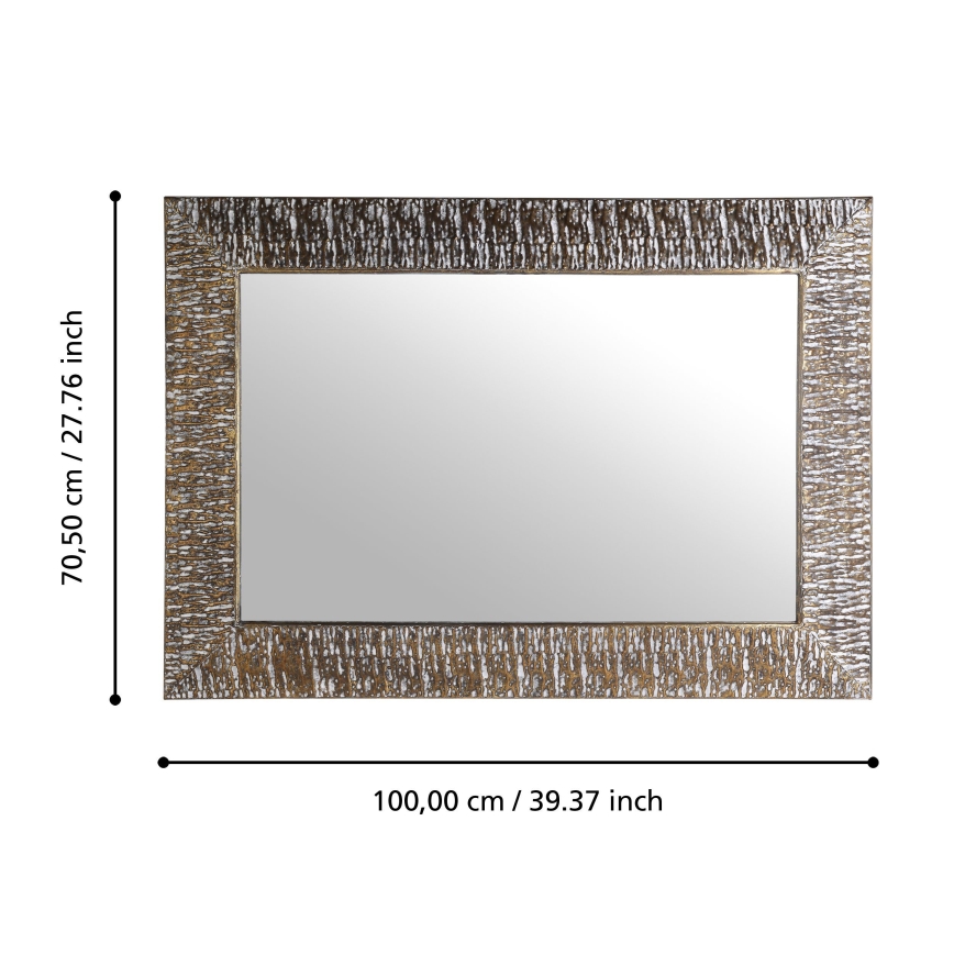 Eglo 425076 - Καθρέφτης τοίχου TOAMASINA 100x70,5 cm μπρονζέ