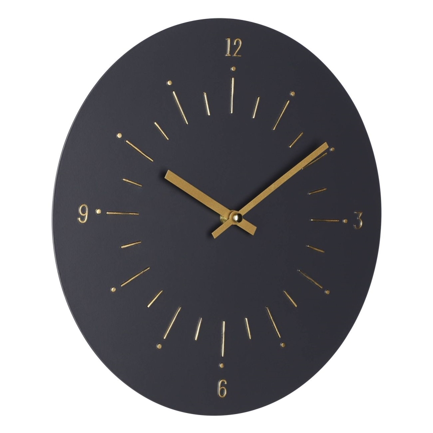 Eglo - Ρολόι τοίχου 1xAA διάμετρος 30 cm μαύρο