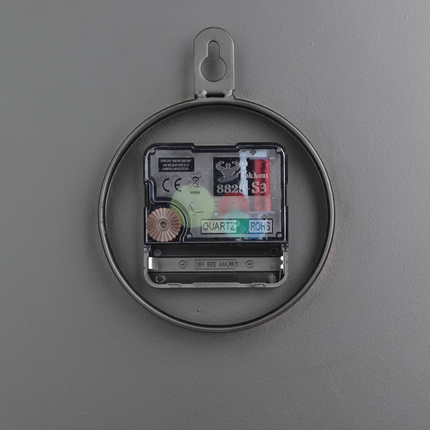 Eglo - Ρολόι τοίχου 1xAA διάμετρος 30 cm μαύρο