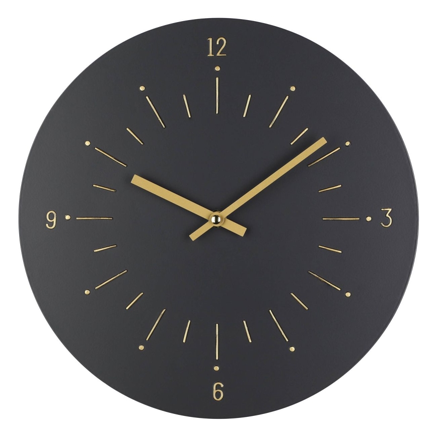 Eglo - Ρολόι τοίχου 1xAA διάμετρος 30 cm μαύρο