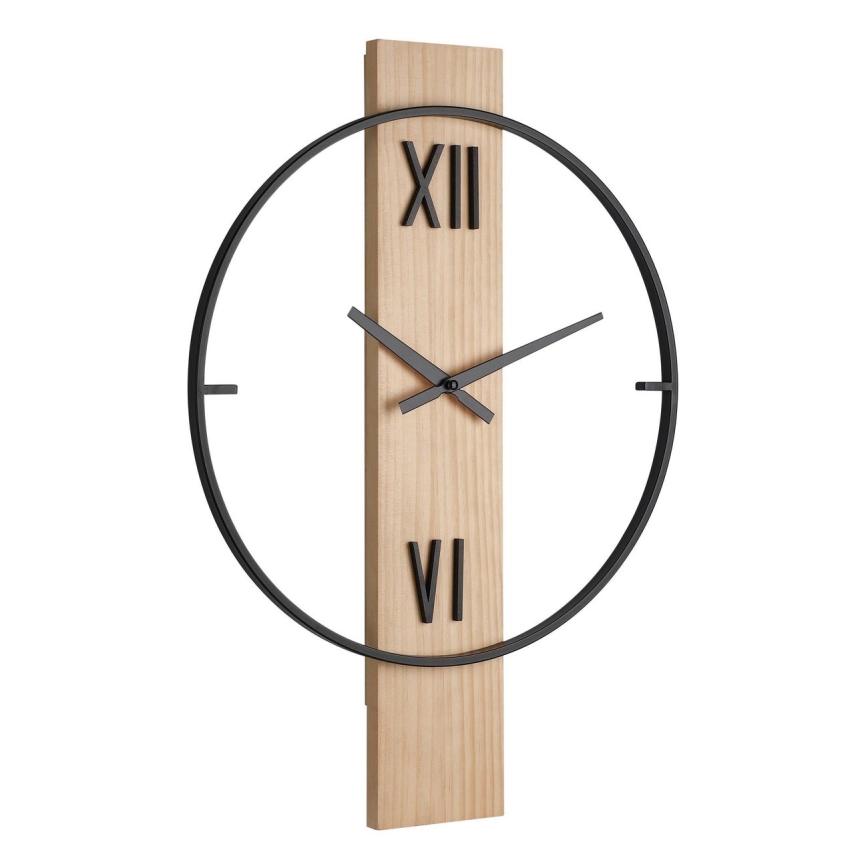 Eglo - Ρολόι τοίχου 1xAA 56x40 cm ξύλο/μεταλλικό