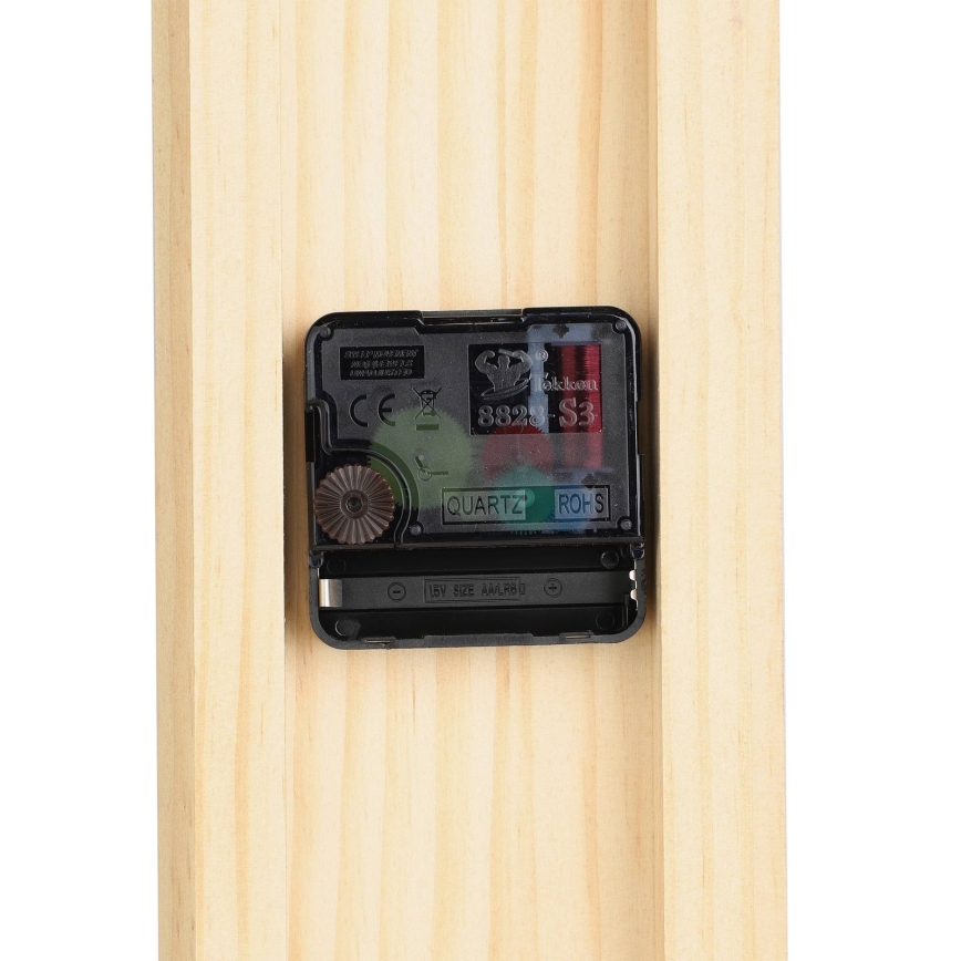 Eglo - Ρολόι τοίχου 1xAA 56x40 cm ξύλο/μεταλλικό