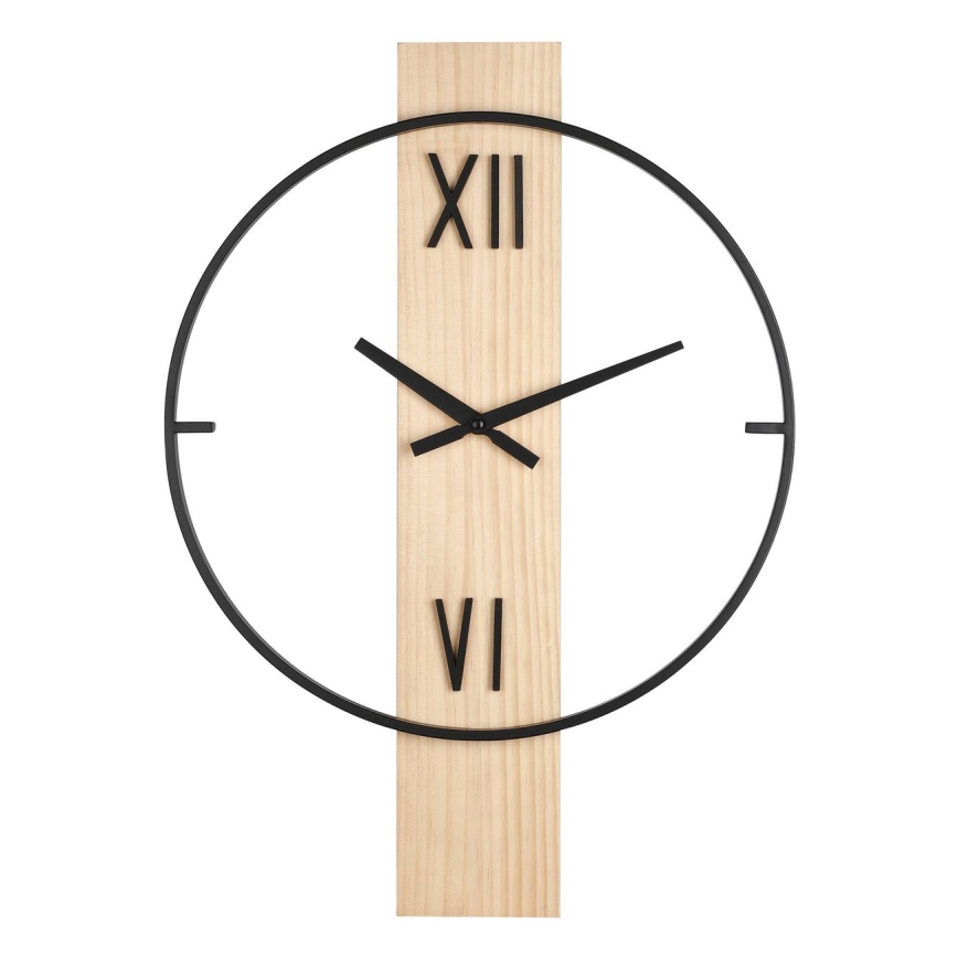 Eglo - Ρολόι τοίχου 1xAA 56x40 cm ξύλο/μεταλλικό