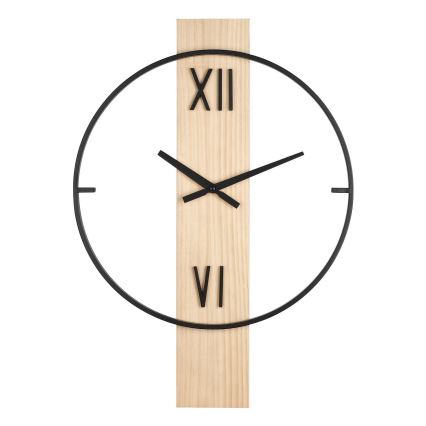 Eglo - Ρολόι τοίχου 1xAA 56x40 cm ξύλο/μεταλλικό - FSC πιστοποιημένο
