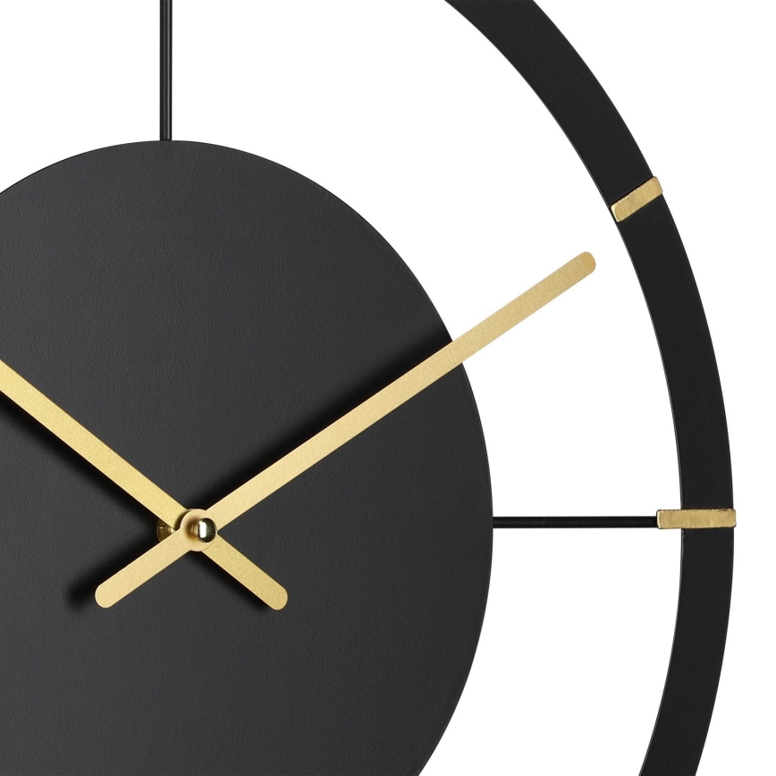 Eglo - Ρολόι τοίχου 1xAA διάμετρος 40 cm μαύρο/χρυσό
