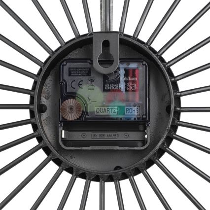 Eglo - Ρολόι τοίχου 1xAA 60x60 cm μαύρο