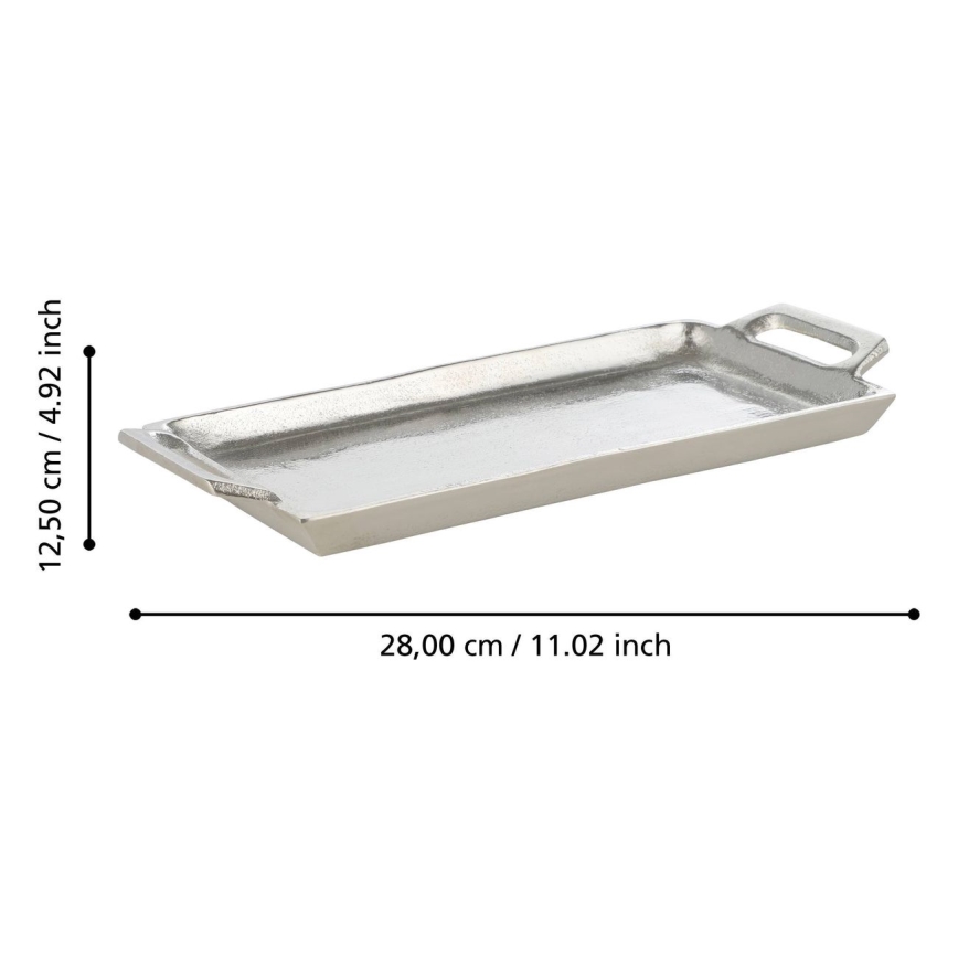 Eglo - Διακοσμητικός δίσκος 12,5x28,5 cm χρώμιο